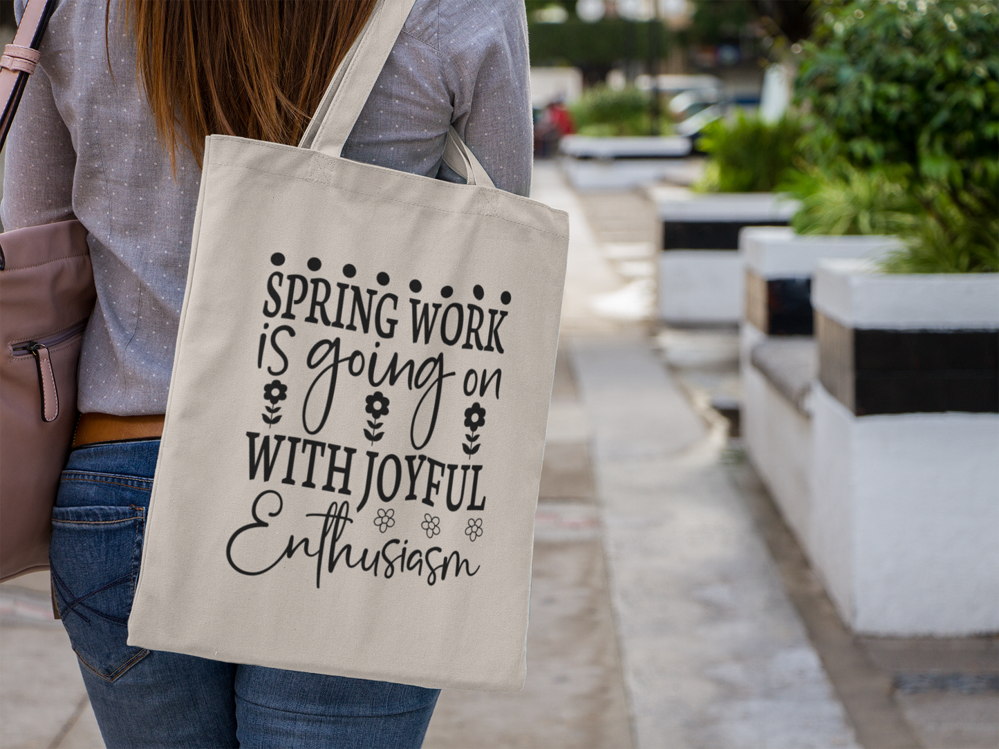 Spring Work Tote Bag