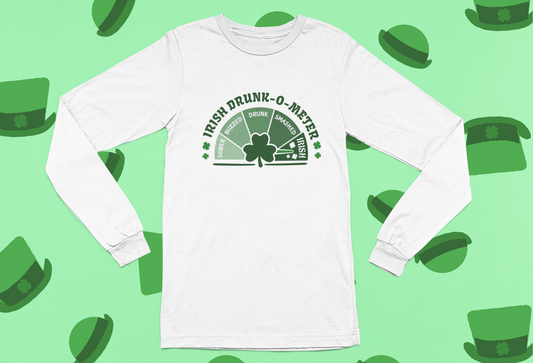 Irish Drunk-O-Meter St. Patrick's Day T-shirt/Long Sleeve