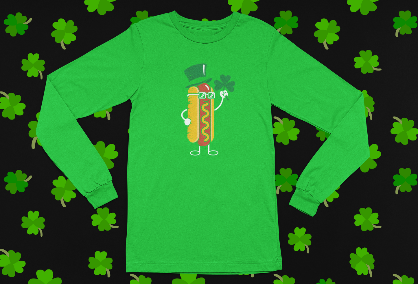 St. Patrick's Day Hot Dog T-shirt/Long Sleeve