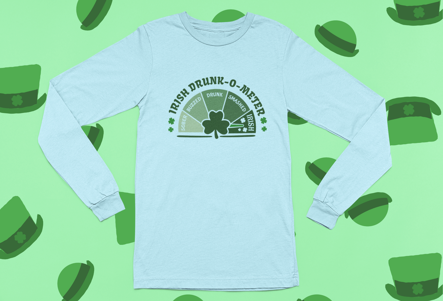 Irish Drunk-O-Meter St. Patrick's Day T-shirt/Long Sleeve