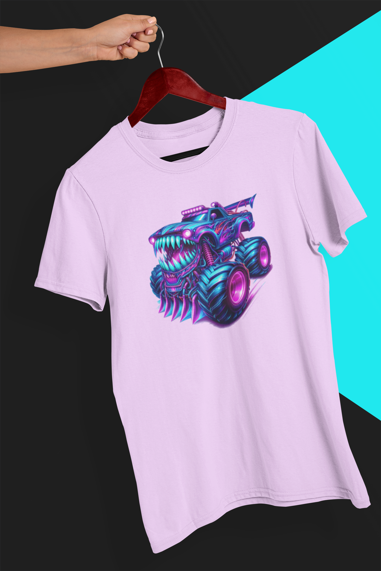 Pink Dozer Monster Truck T-shirt