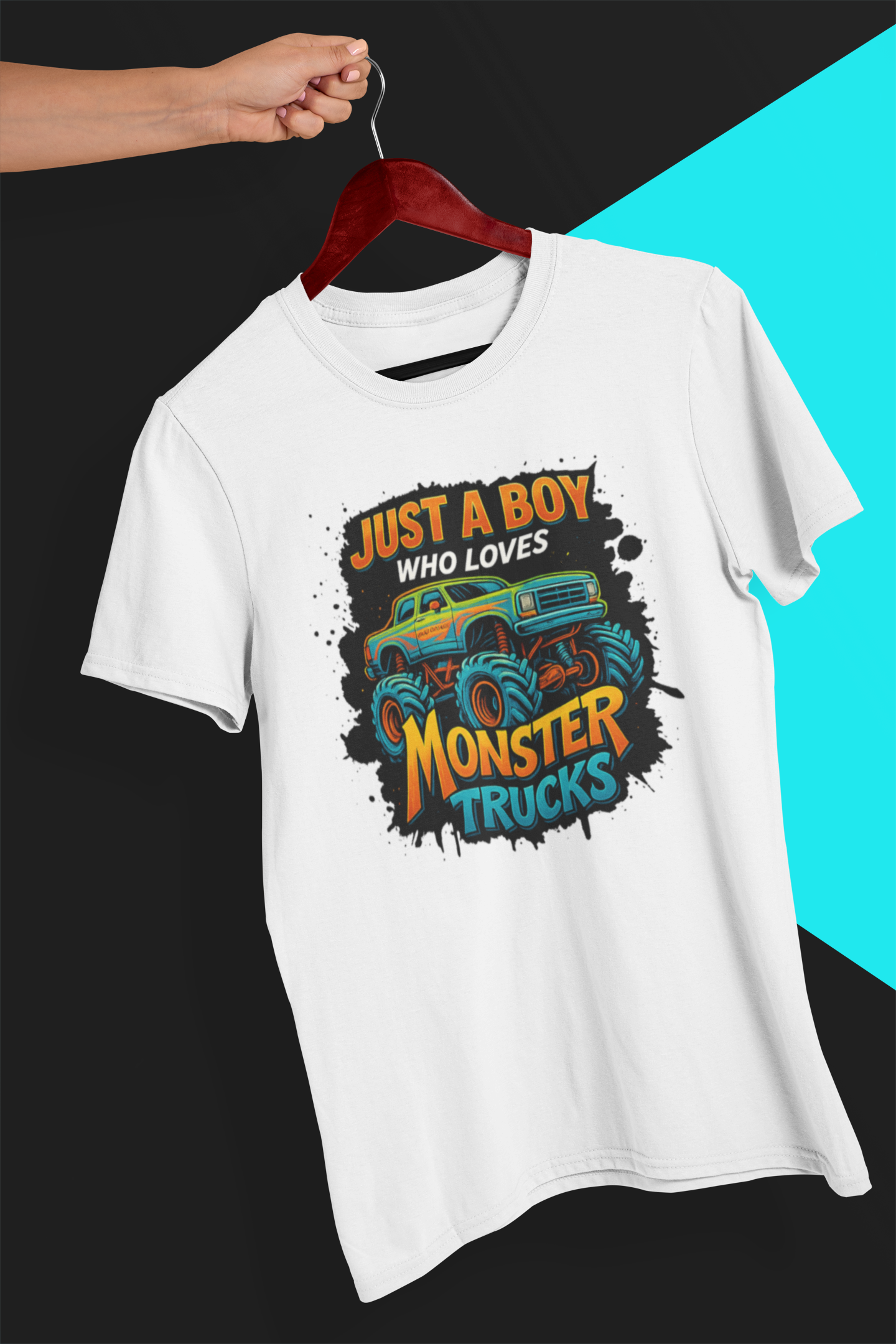 Just A Boy Who Loves Monster Trucks T-shirt