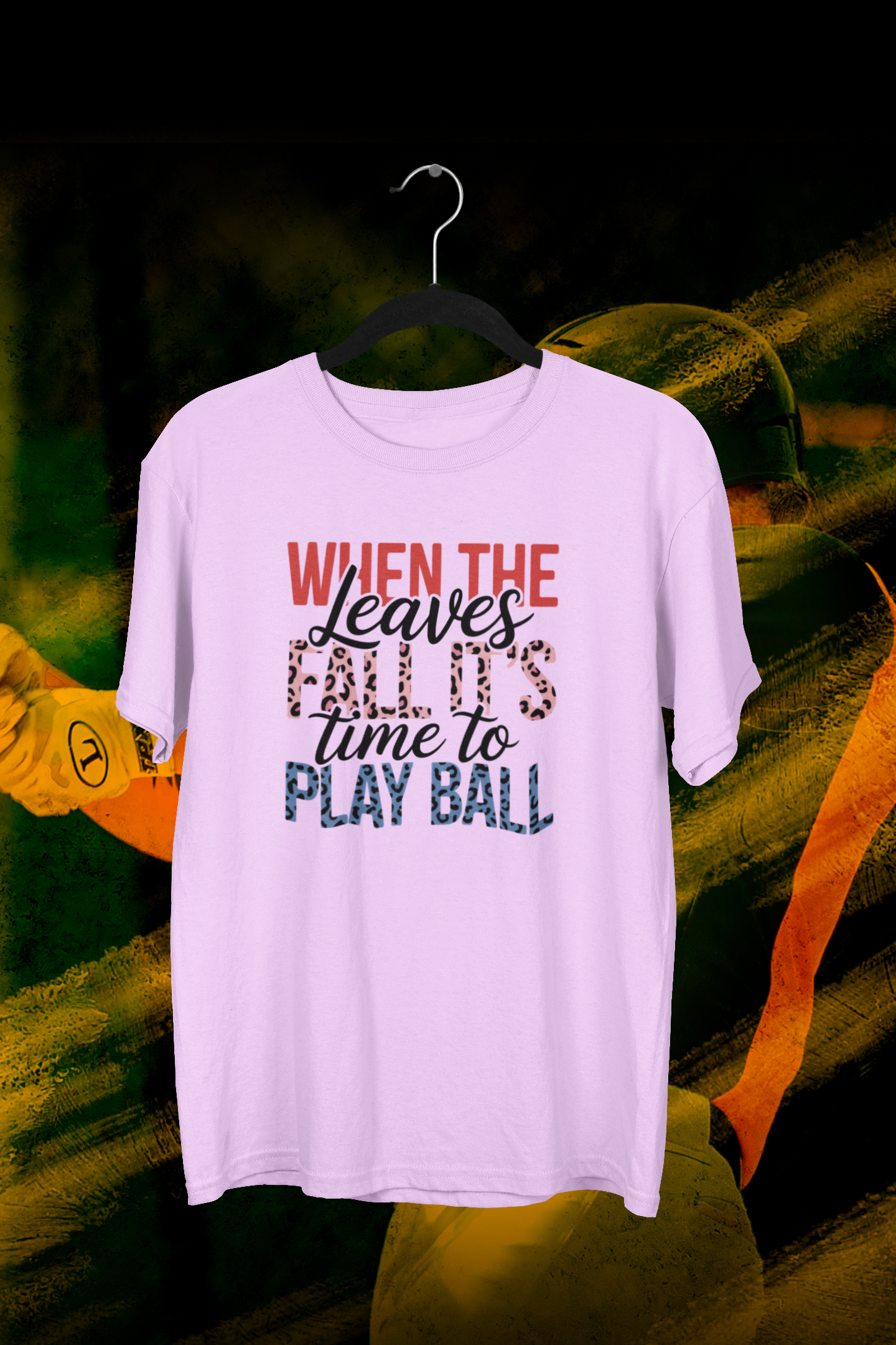 When The Leaves Fall It's Time To Play Ball T-shirt