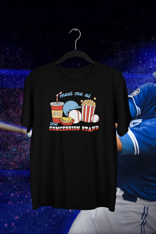 Meet Me At The Concession Stand Baseball T-shirt
