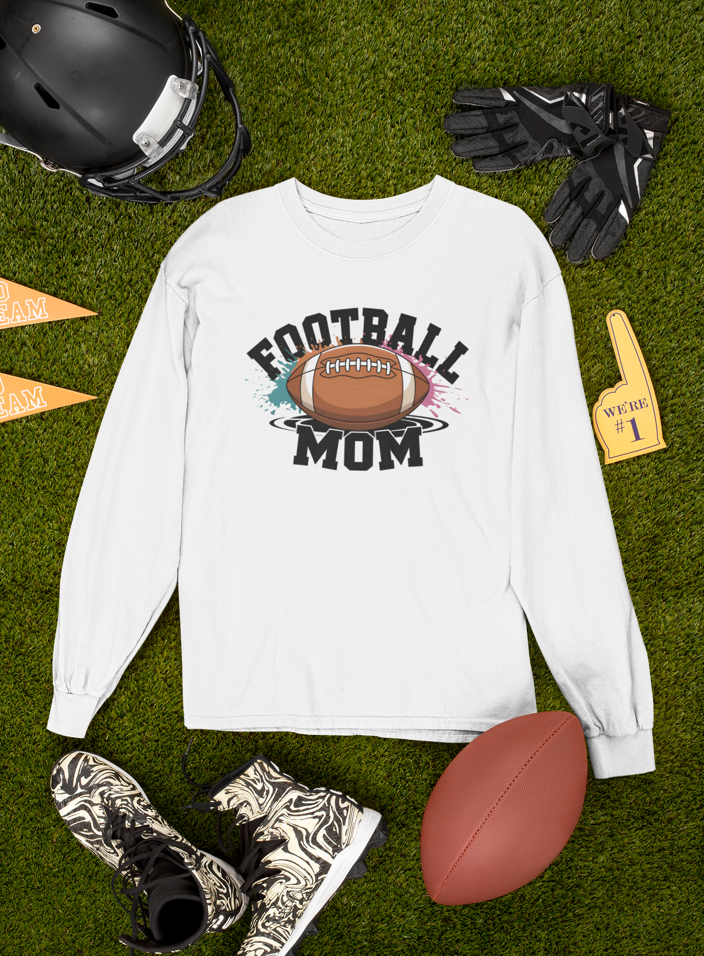 Football Mom T-shirt/Long Sleeve