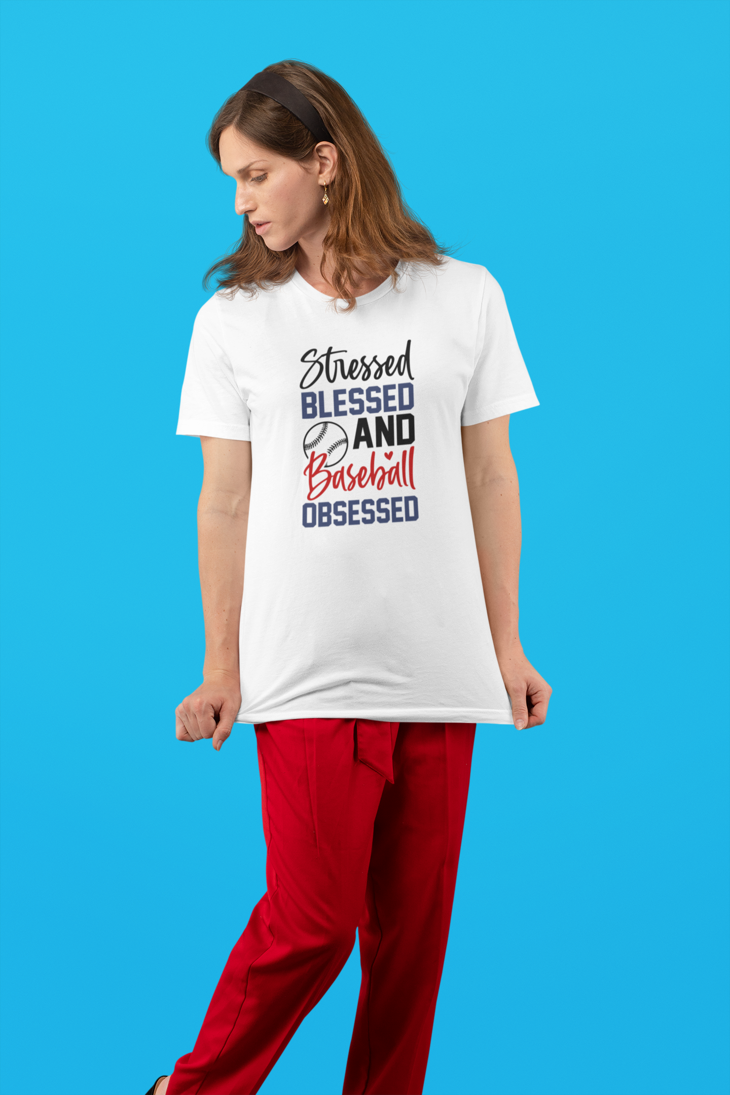 "Stressed, Blessed and Baseball Stressed" Baseball T-shirt