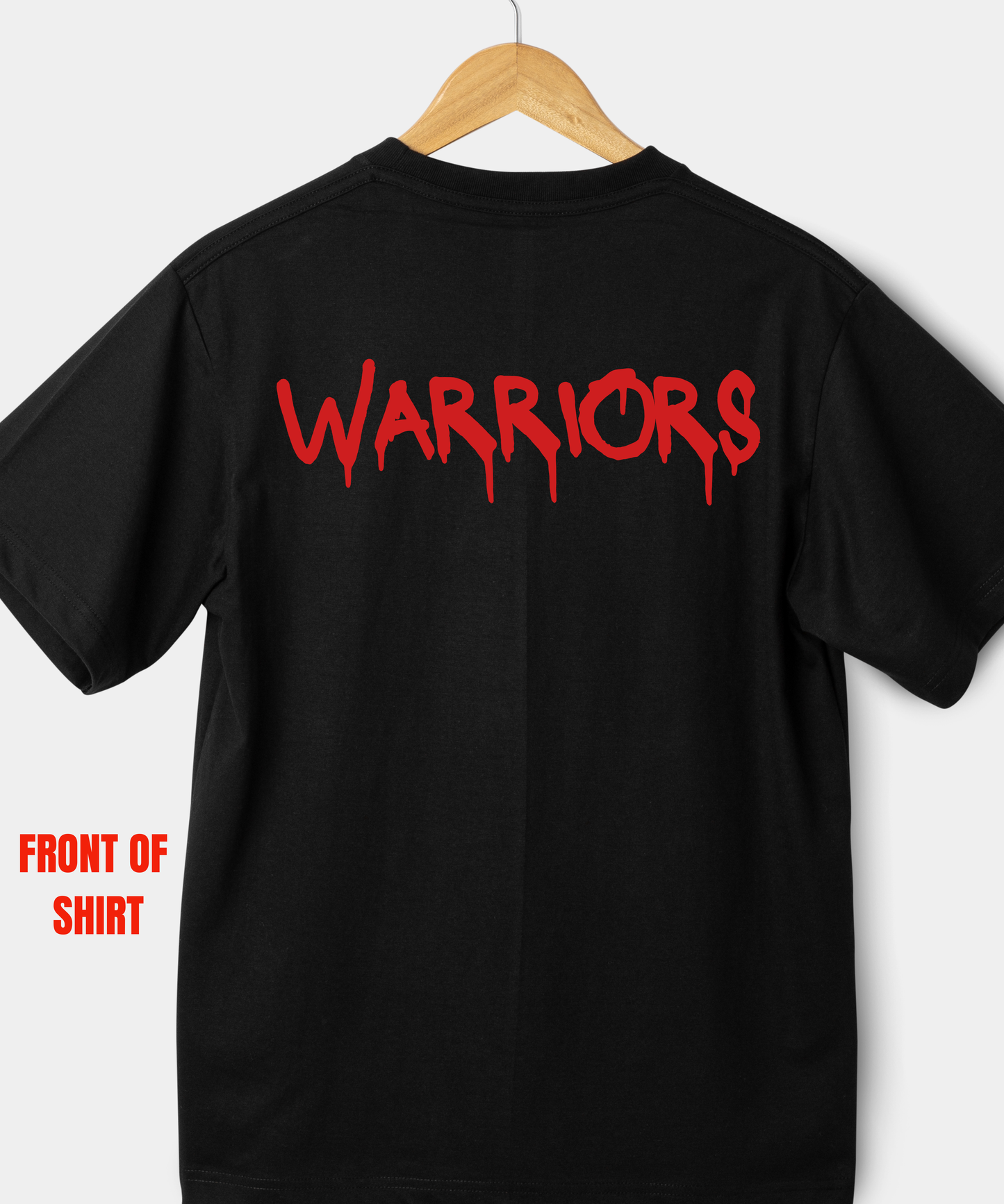Warriors Football T-shirt Front and Back