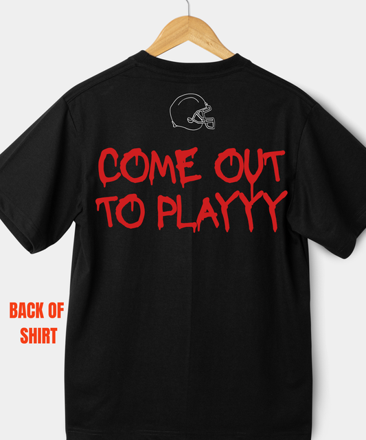 Warriors Football T-shirt Front and Back