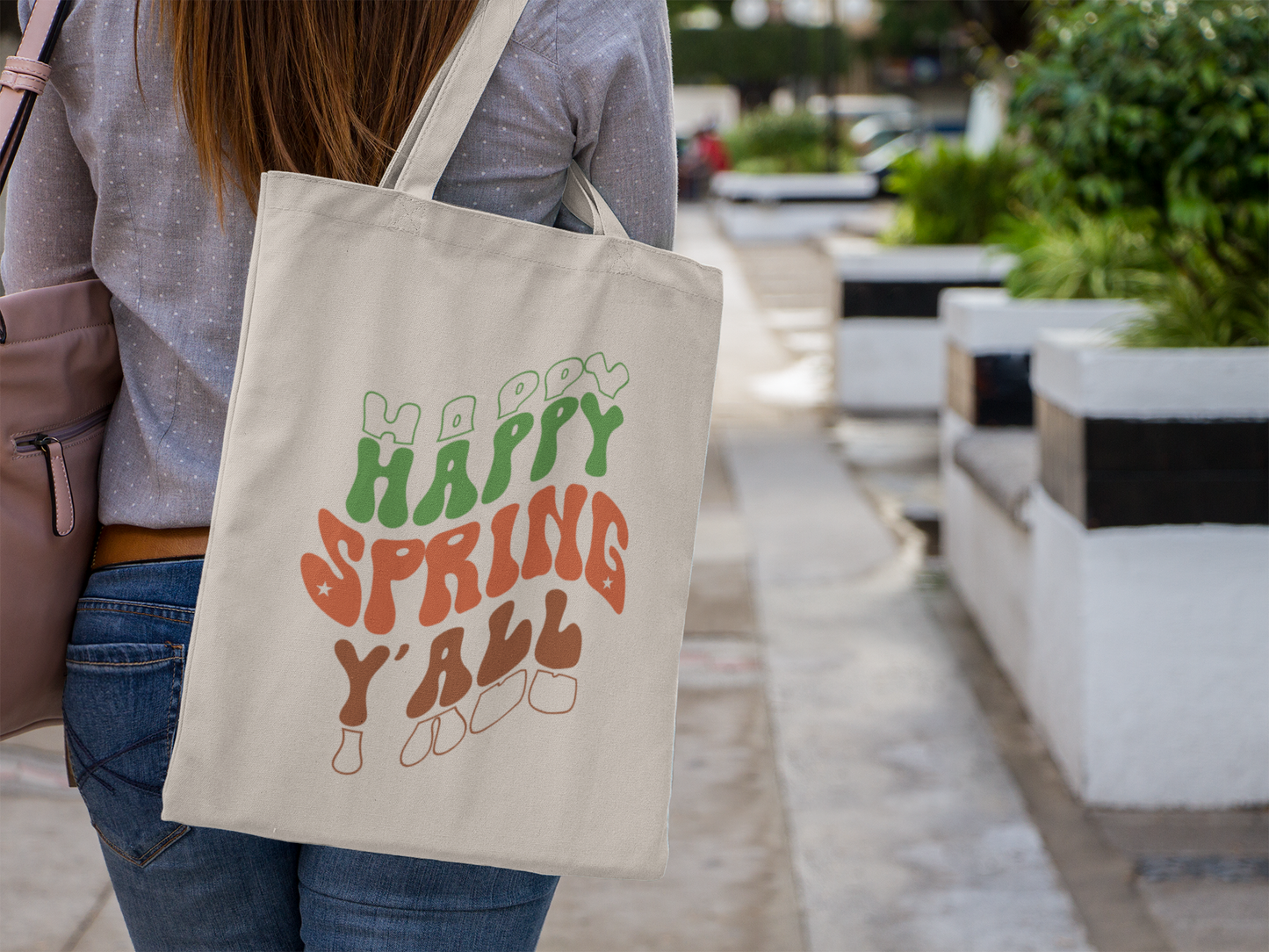 Happy Spring Y'all Tote Bag