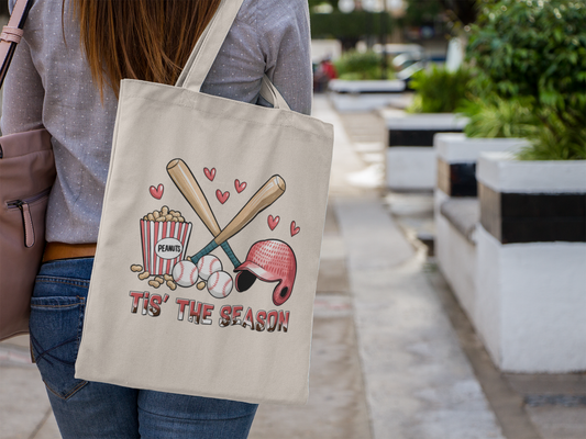 Tis' The Season Baseball Tote Bag