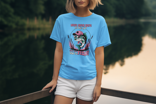 Funny Girl Fishing T-shirt