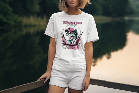Funny Girl Fishing T-shirt