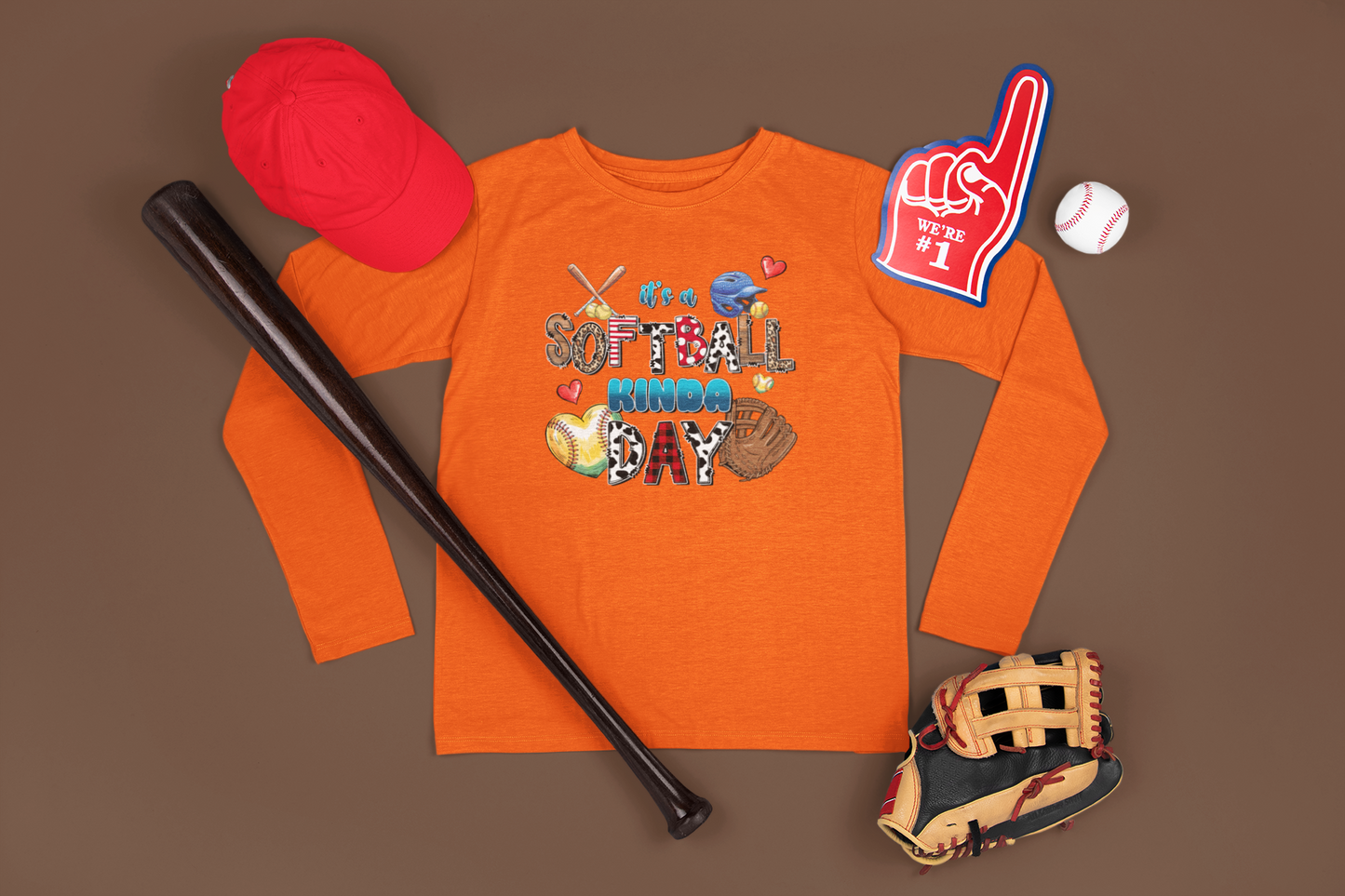 "It's a softball kinda day" T-shirt/Long Sleeve