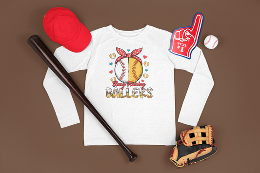 Busy Raising Ballers Long Sleeve Shirt