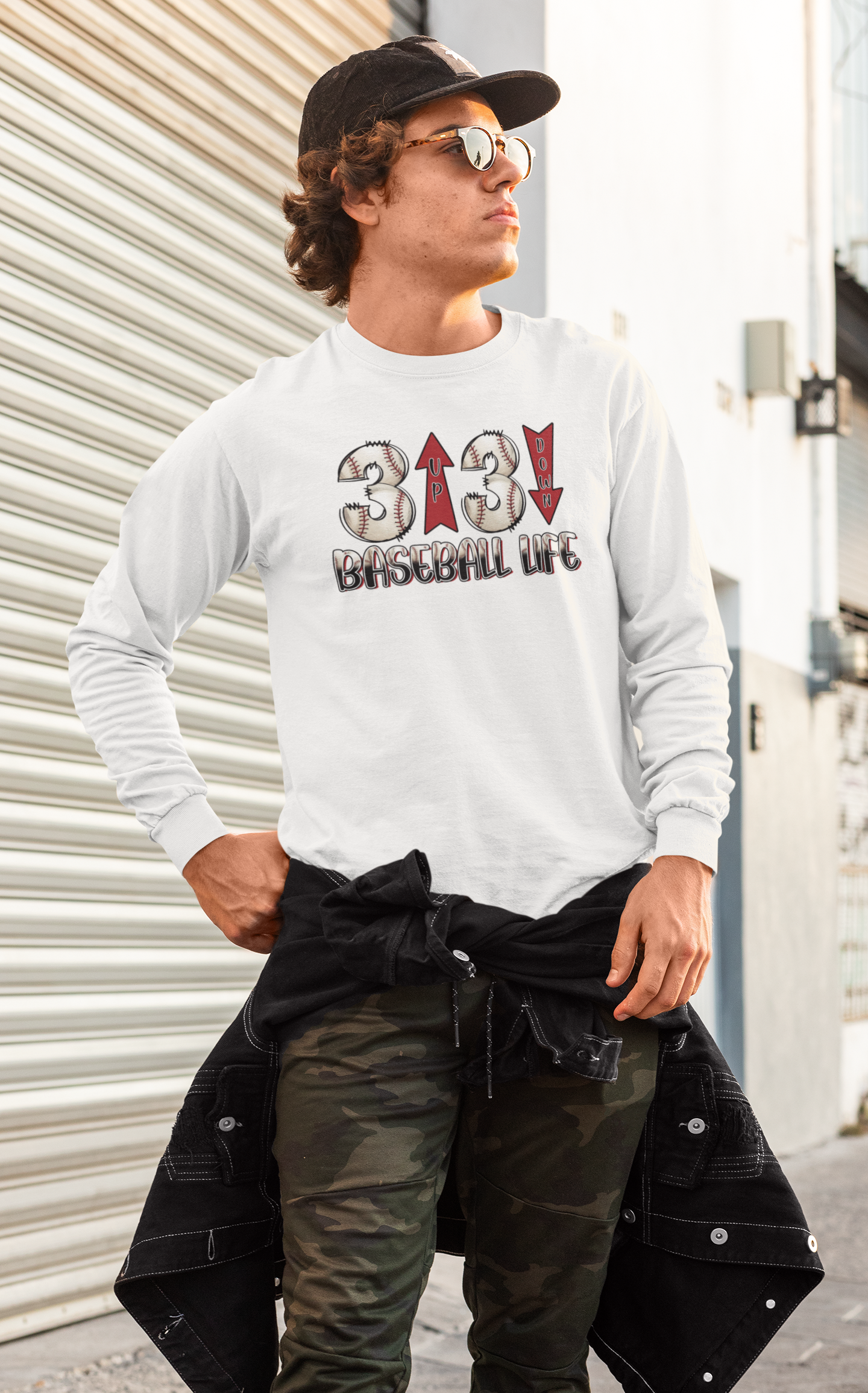 3 Up 3 Down Baseball T-shirt/Long Sleeve