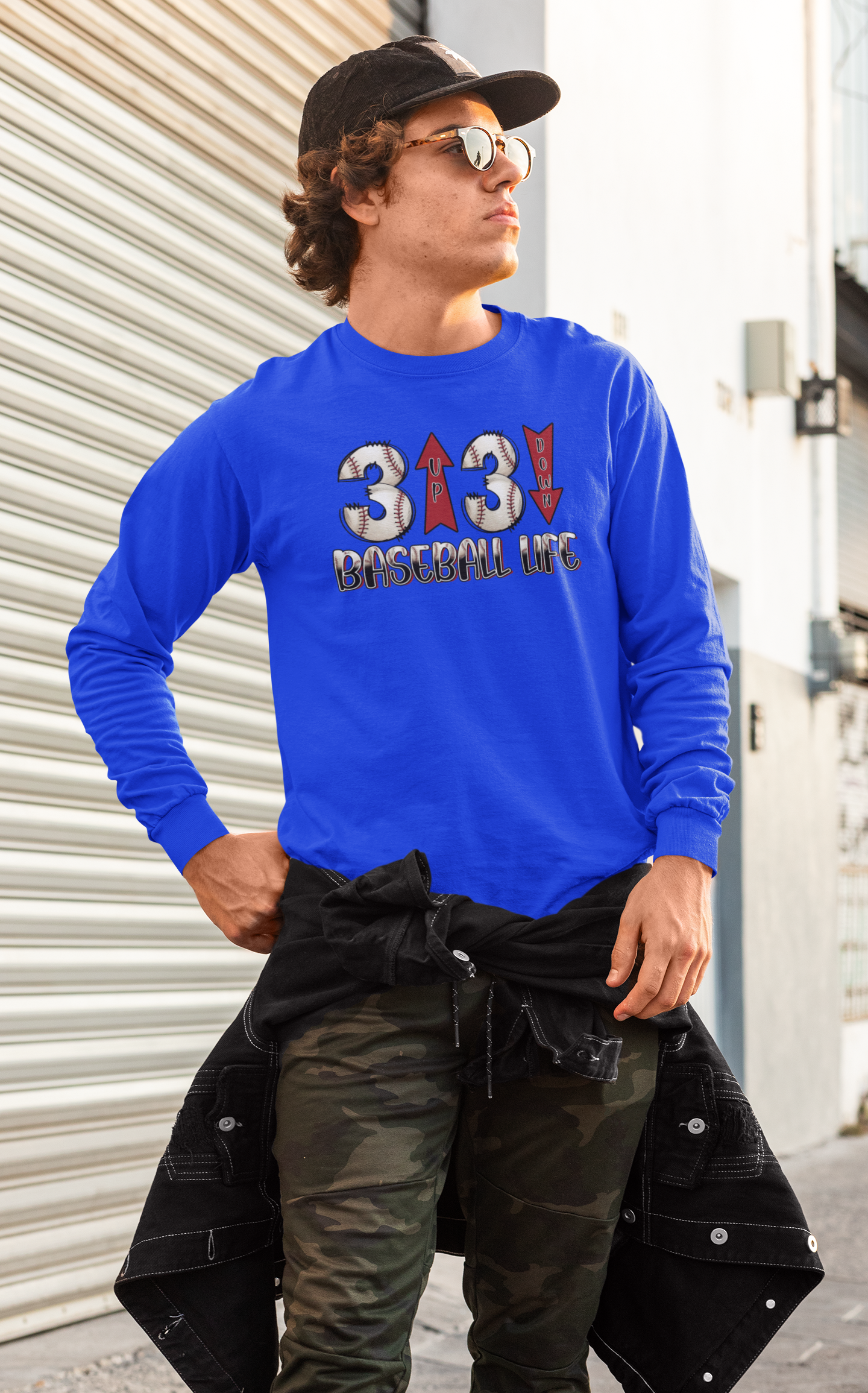 3 Up 3 Down Baseball T-shirt/Long Sleeve