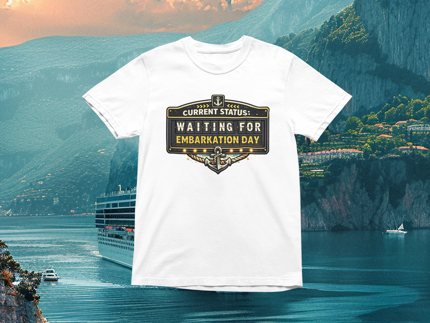 Current Status: Waiting For Embarkation Day | Comfort Colors Tee