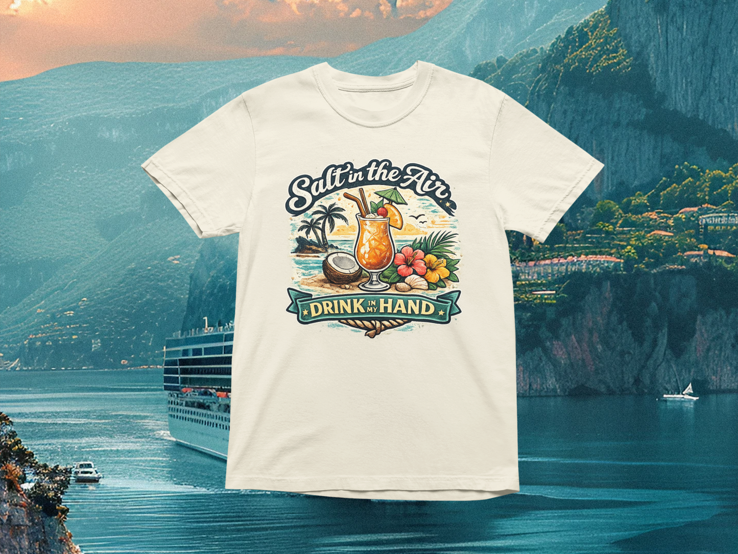 Salt In The Air Drink In My Hand | Comfort Colors Tee