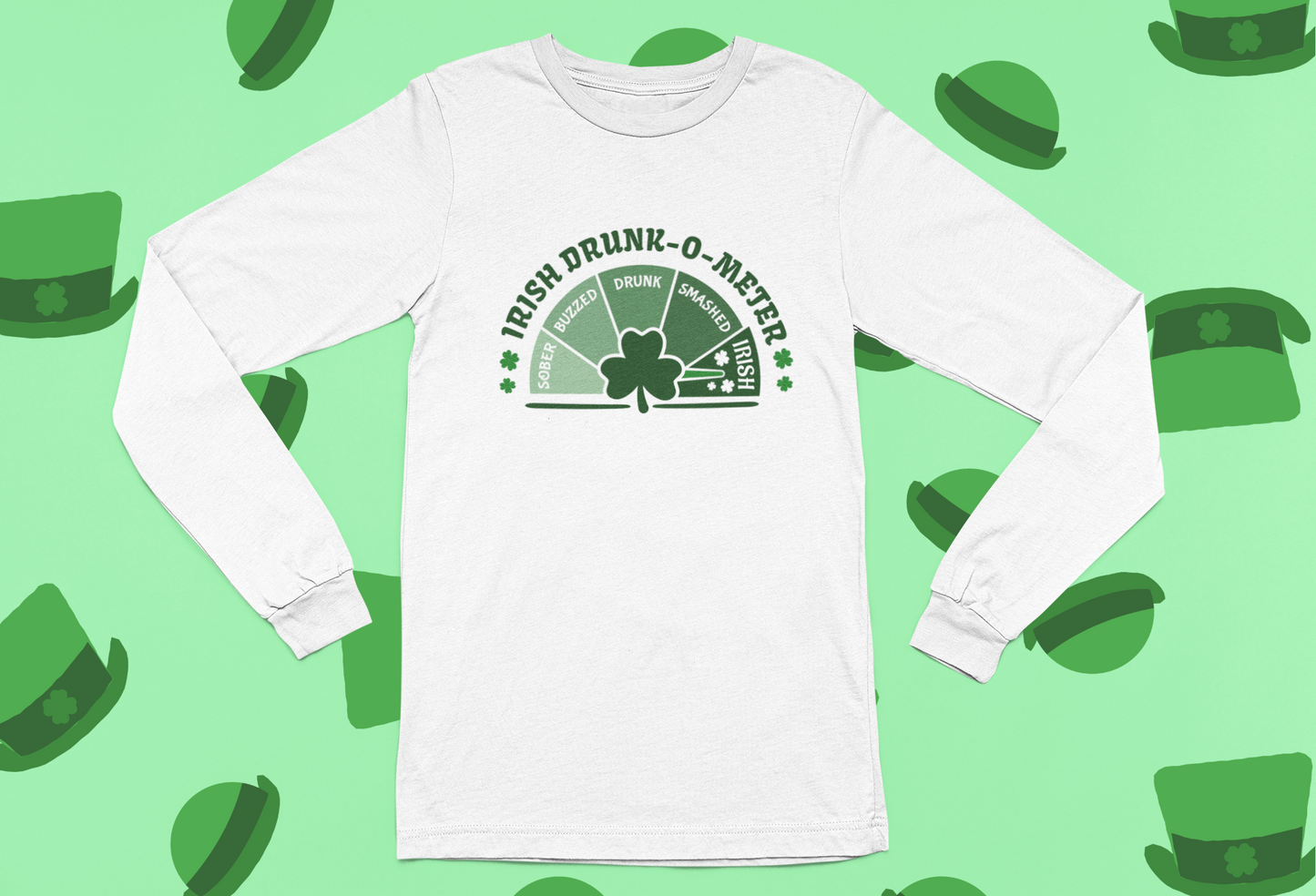 Irish Drunk-O-Meter St. Patrick's Day T-shirt/Long Sleeve