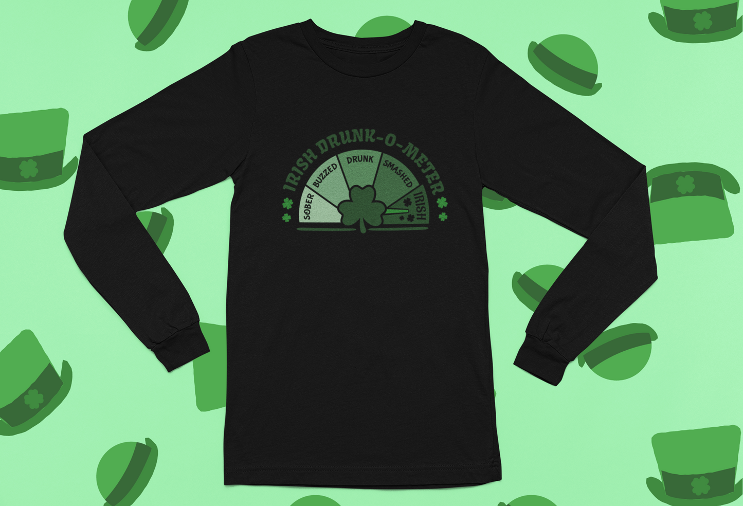 Irish Drunk-O-Meter St. Patrick's Day T-shirt/Long Sleeve
