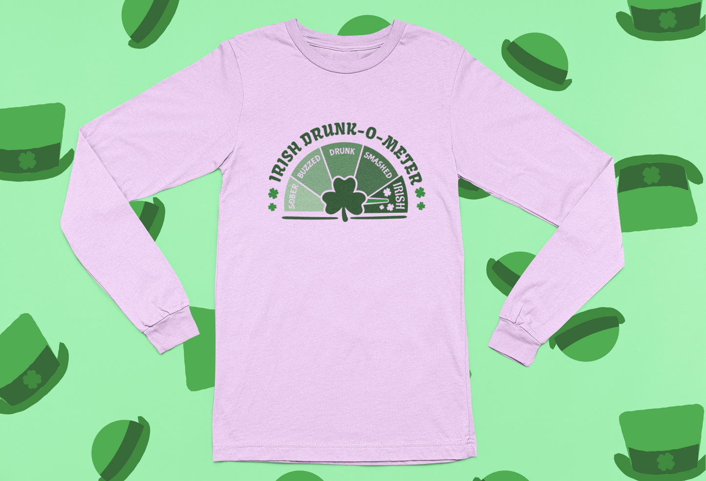 Irish Drunk-O-Meter St. Patrick's Day T-shirt/Long Sleeve