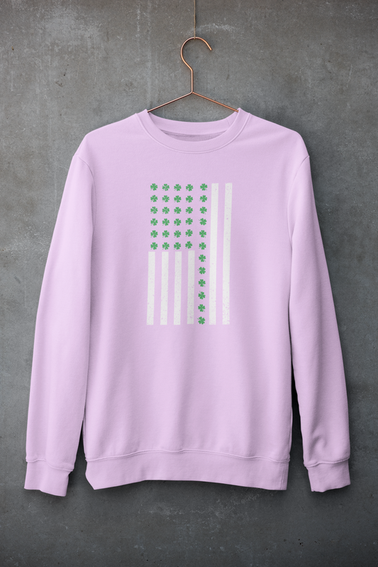 St. Patrick's Day American Flag Crew Neck