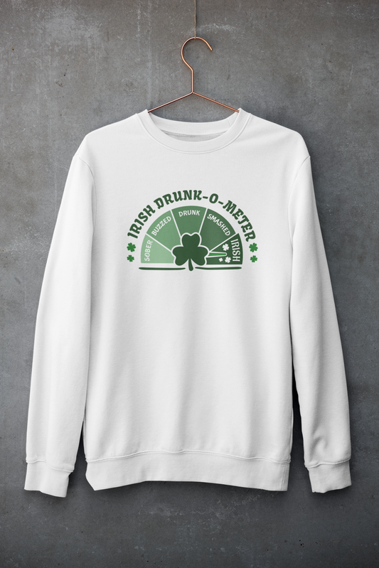 "Irish Drunk-O-Meter" Crew Neck