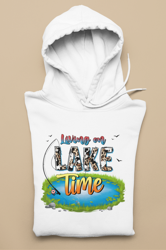 Living On Lake Time Hoodie