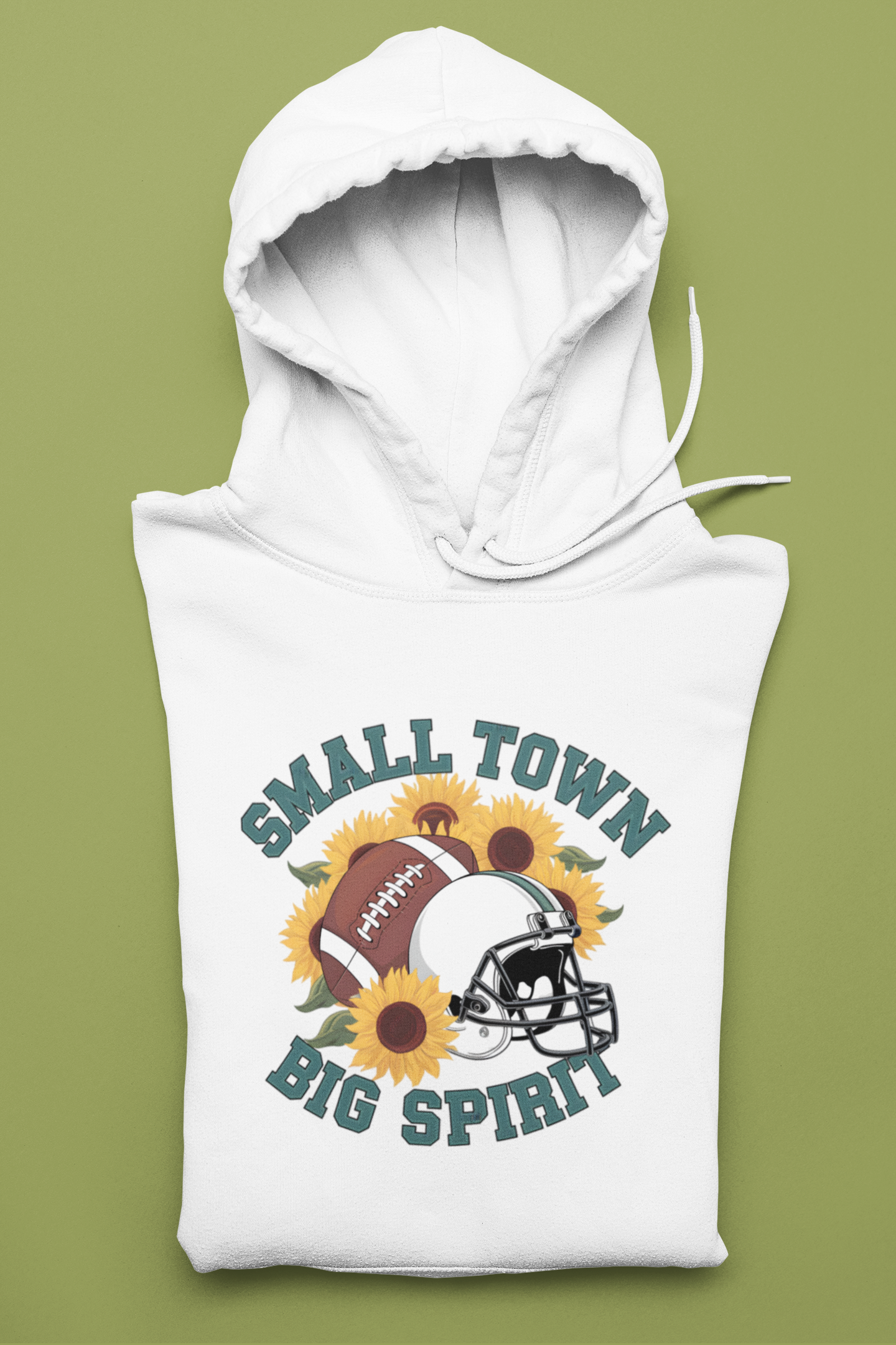 Small Town Big Spirit Football Hoodie
