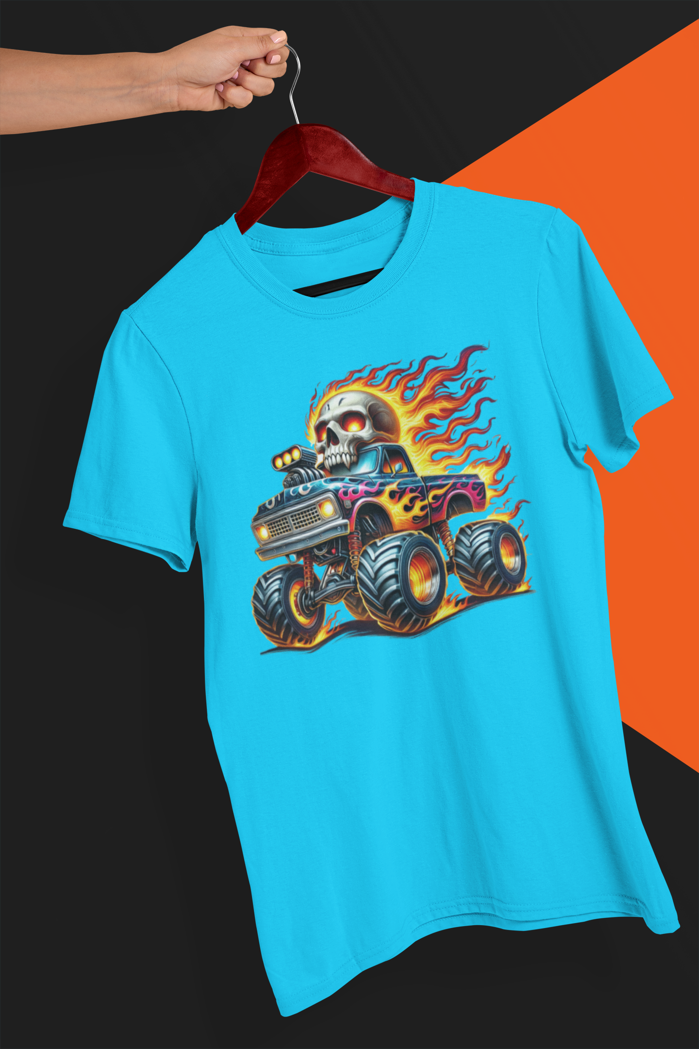 Burnout Bones Monster Truck T-shirt