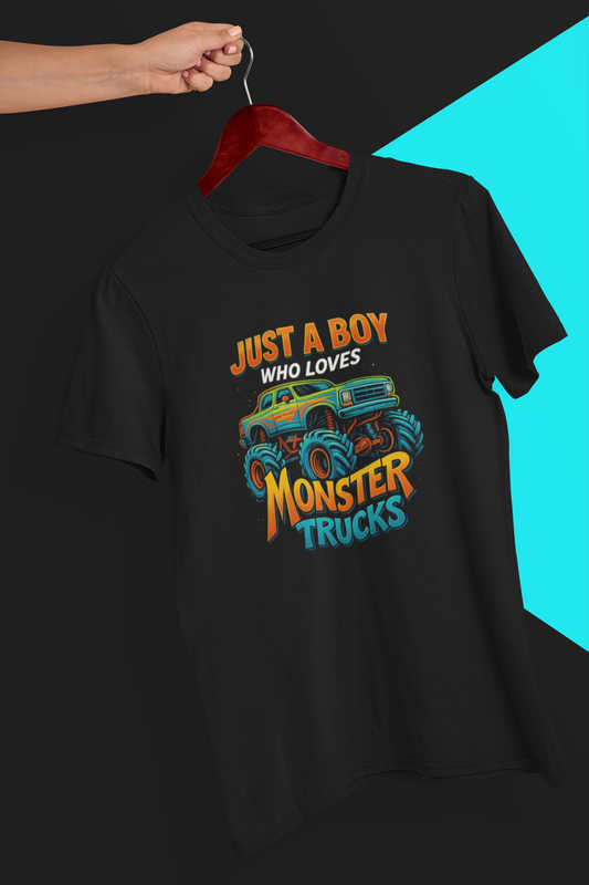 Just A Boy Who Loves Monster Trucks T-shirt
