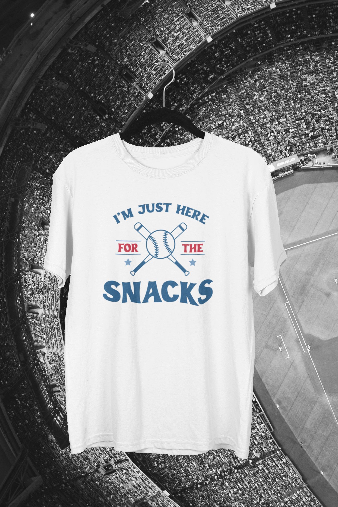 I'm Just Here For The Snacks Baseball T-shirt