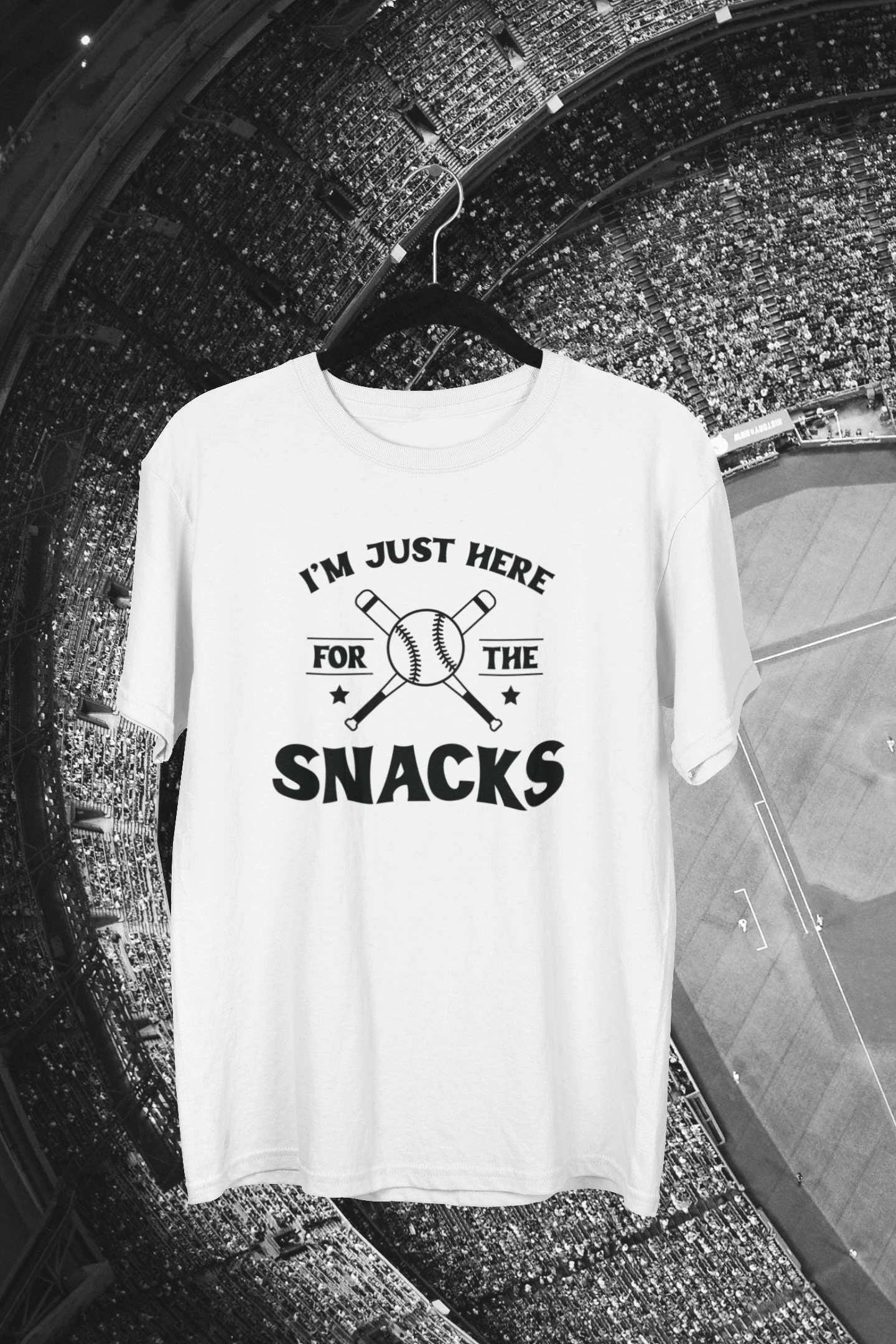I'm Just Here For The Snacks Baseball T-shirt
