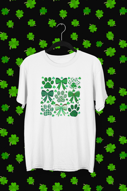 St. Patrick's Day "Dog Bow" T-shirt