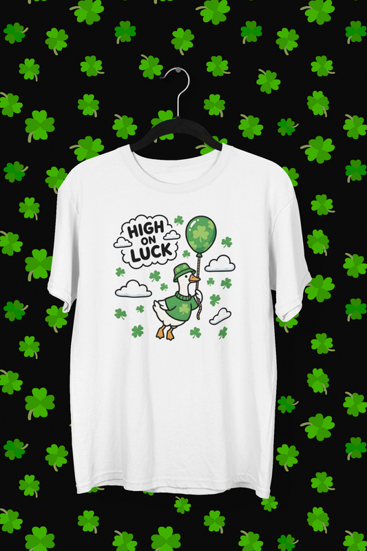 St. Patrick's Day "High on Luck" T-shirt