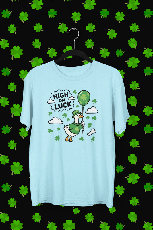 St. Patrick's Day "High on Luck" T-shirt