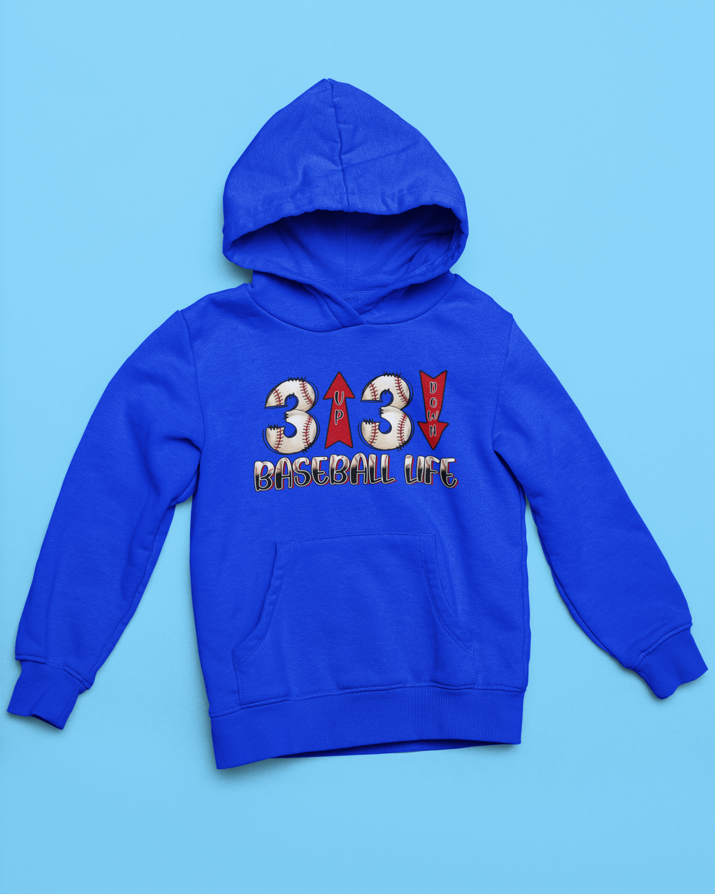 3 Up 3 Down Baseball Hoodie