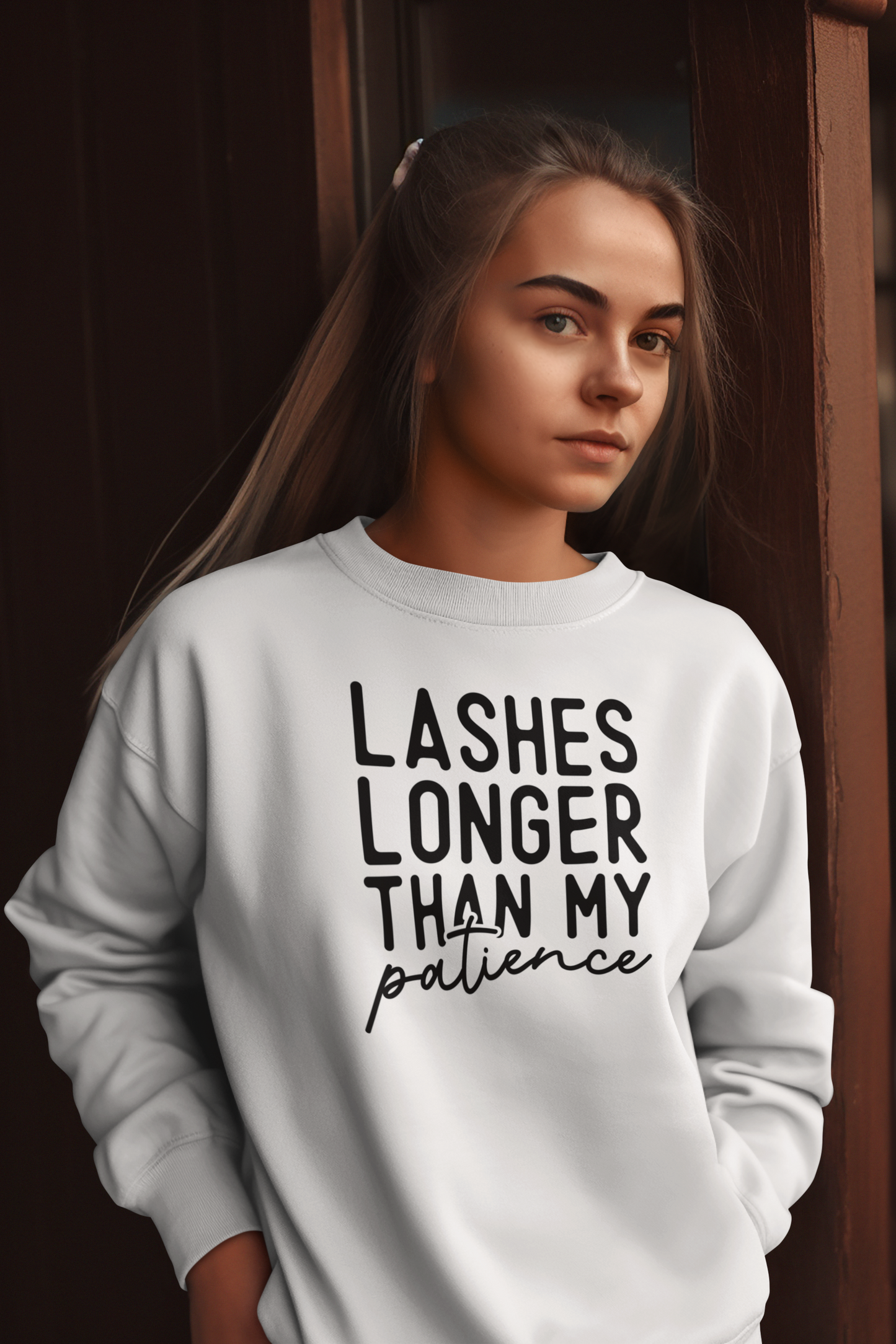 Lashes Longer Than My Patience Crew Neck