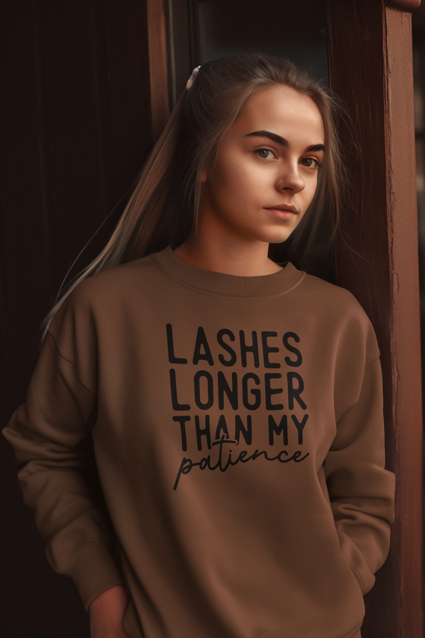 Lashes Longer Than My Patience Crew Neck