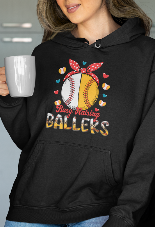 Busy Raising Ballers Hoodie