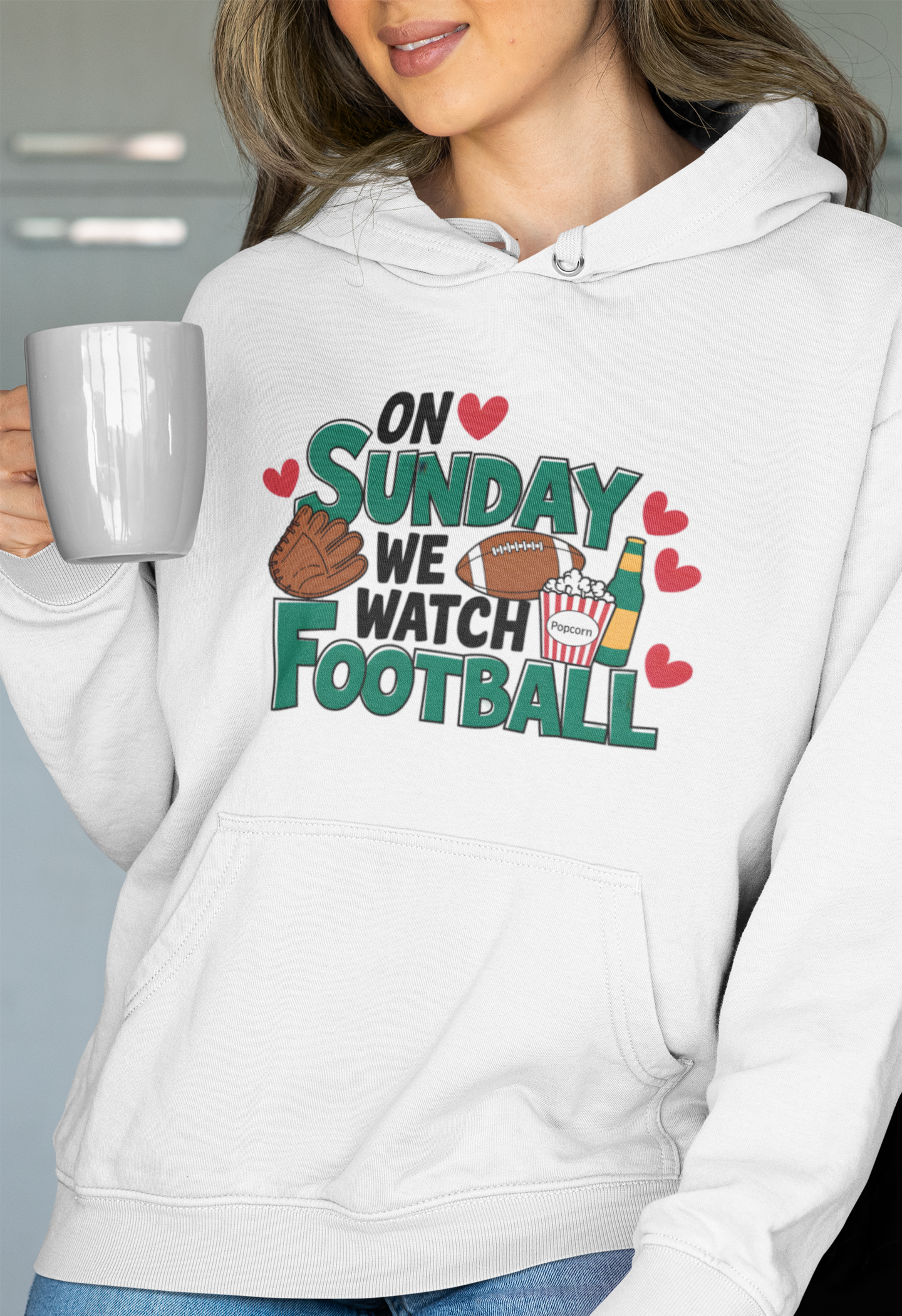 "On Sunday We Watch Football" Hoodie