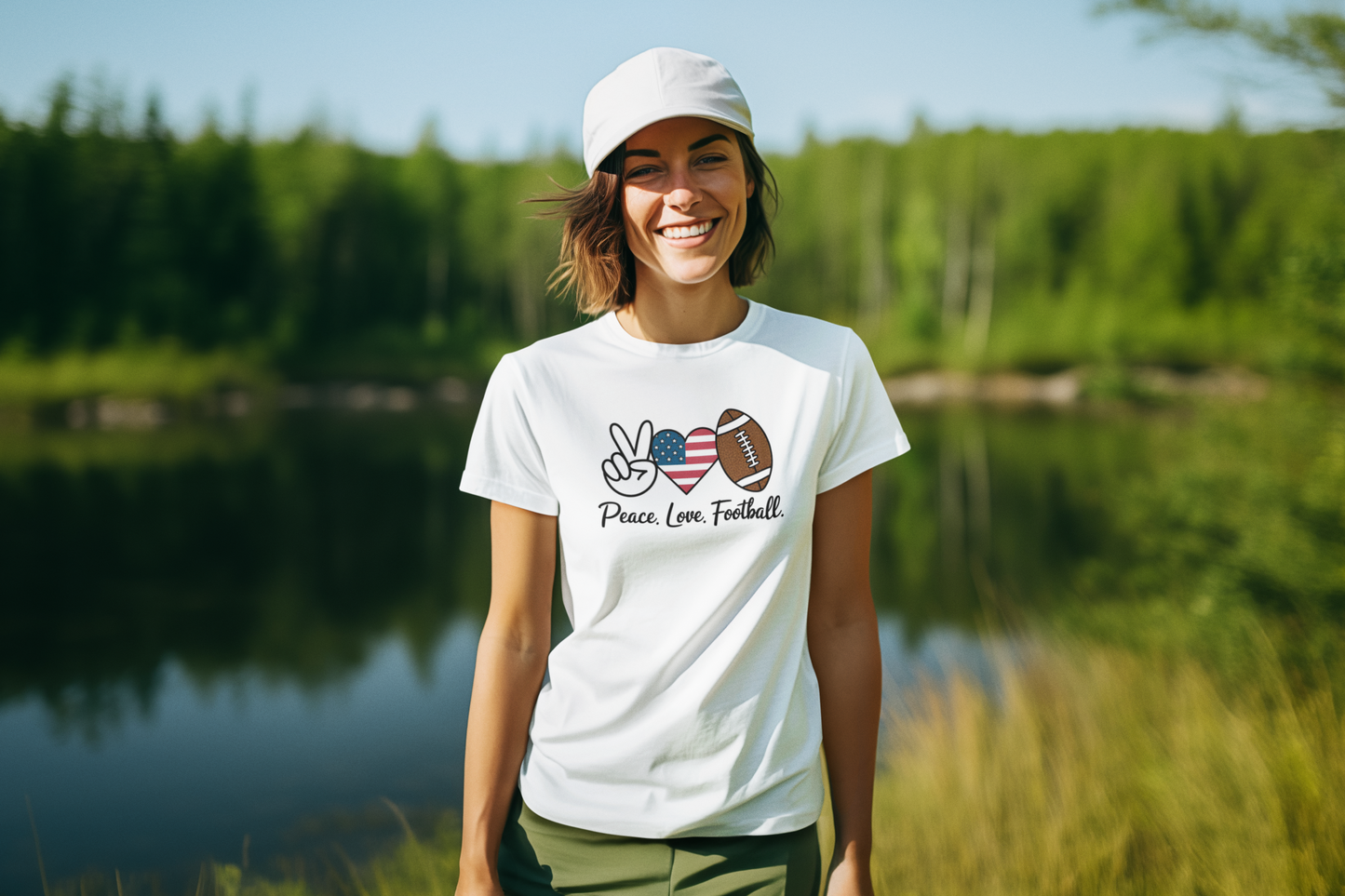 Peace, Love, Football T-shirt