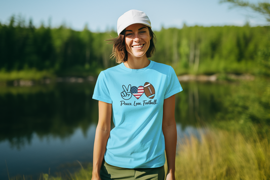 Peace, Love, Football T-shirt