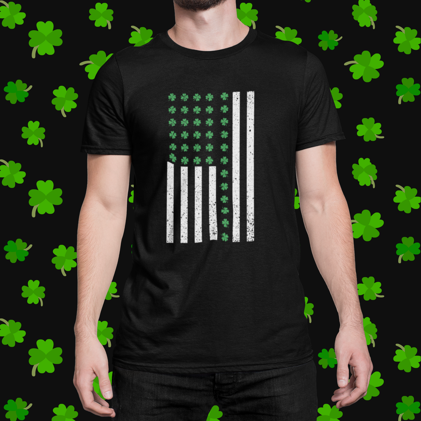 St. Patrick's Day American Flag T-shirt/Long Sleeve